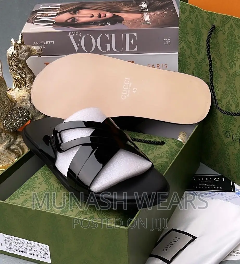 Original Gucci Leather Slipers