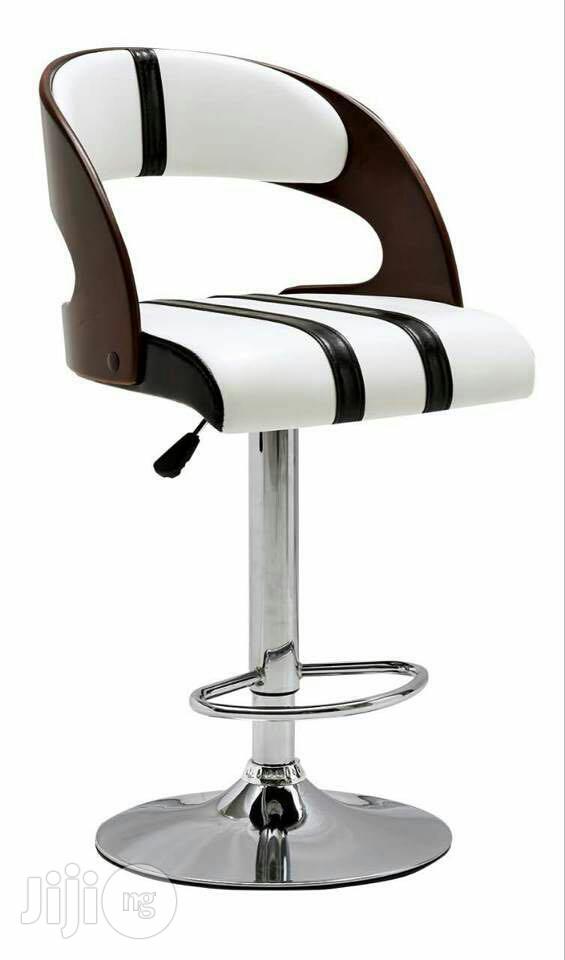 A Beautiful Leather/Wood Bar Stool