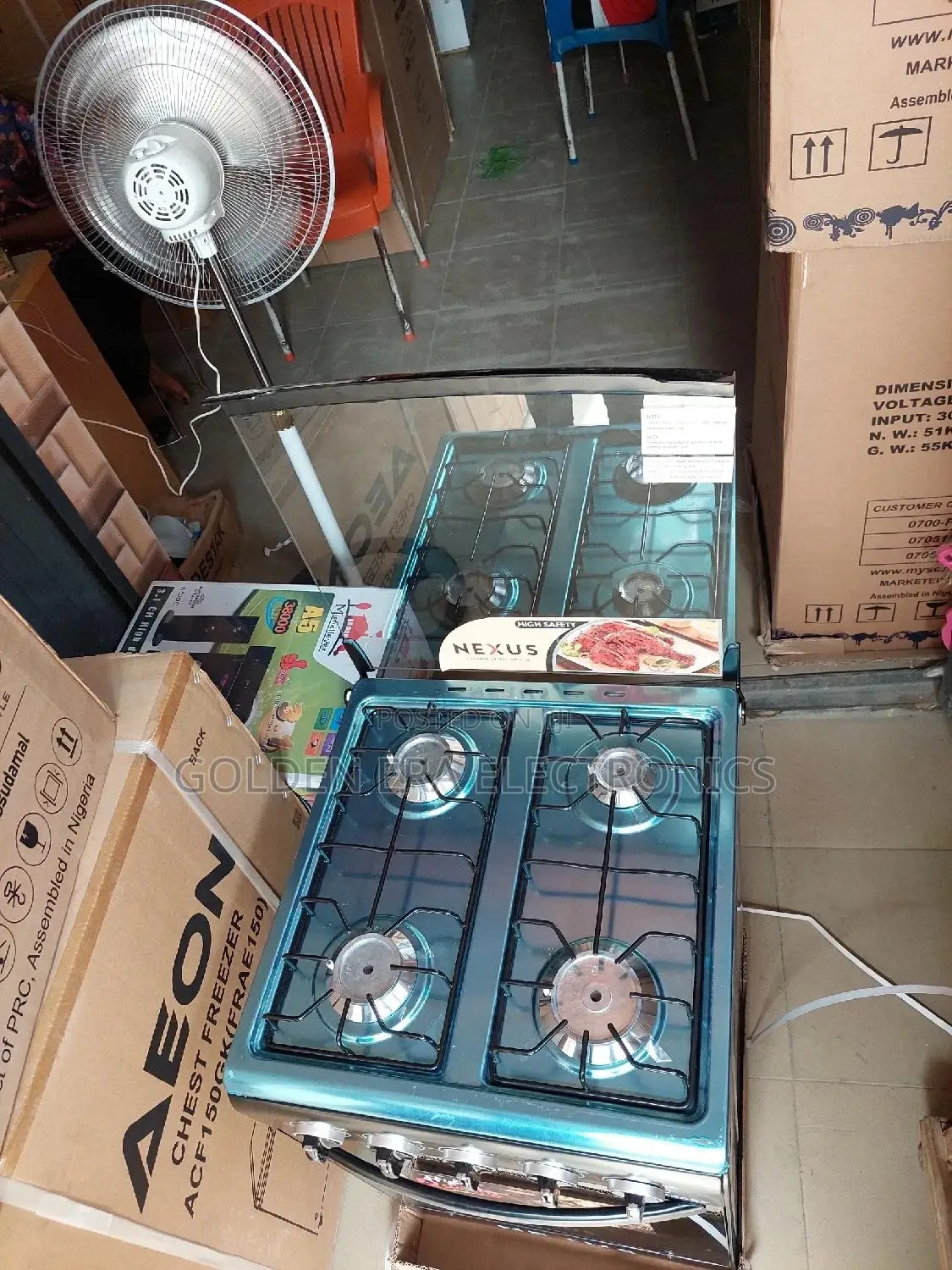 Nexus Standing Gas Cooker 5055 4burner
