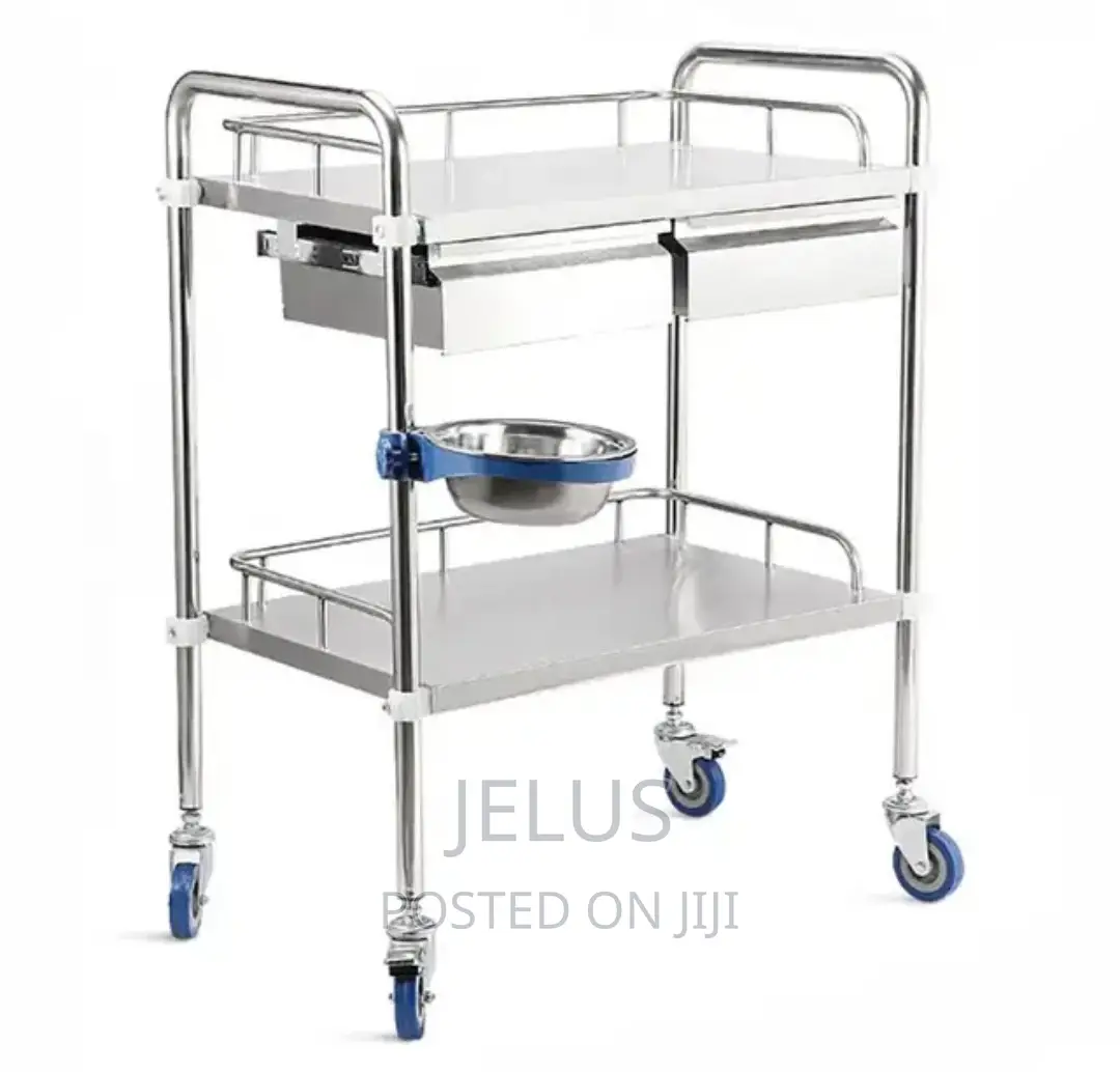 Instrument Trolley 2 Steps With 2 Drawers