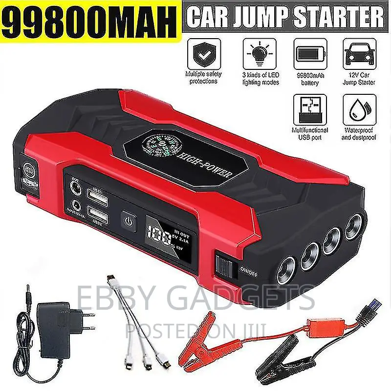 High Power Battery Jump Starter 99800mah, Car Jump Starter