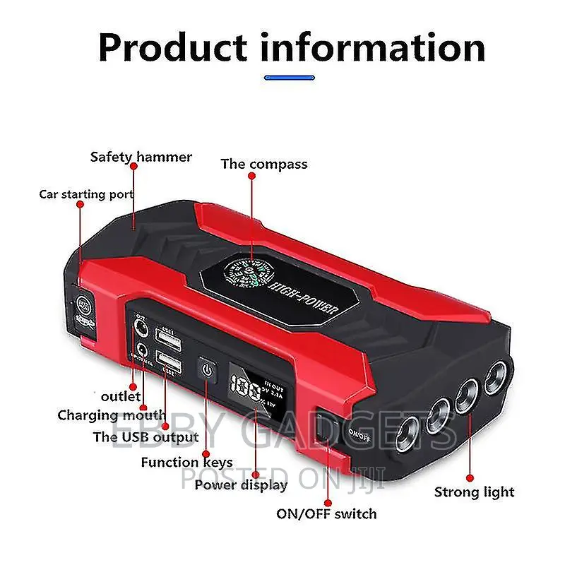 High Power Battery Jump Starter 99800mah, Car Jump Starter