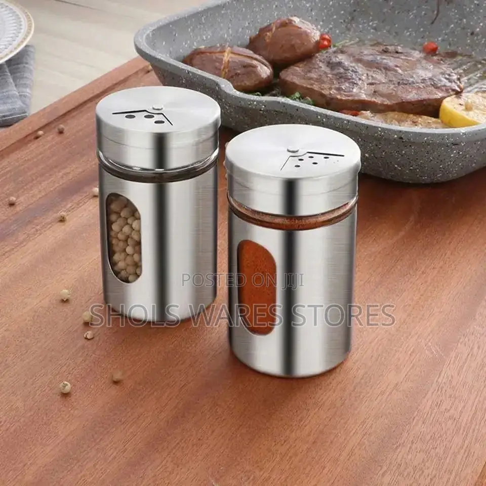 2 In1 Stainless Steel Spice Shakers Seasoning Jars