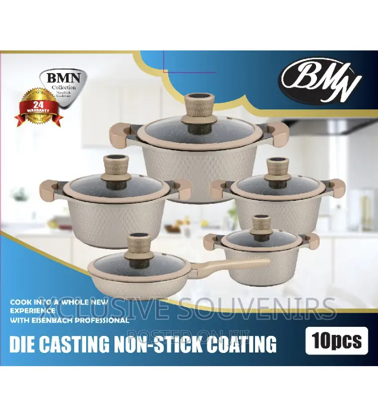 10pcs Die Casting Non-Sticking Cookware Set