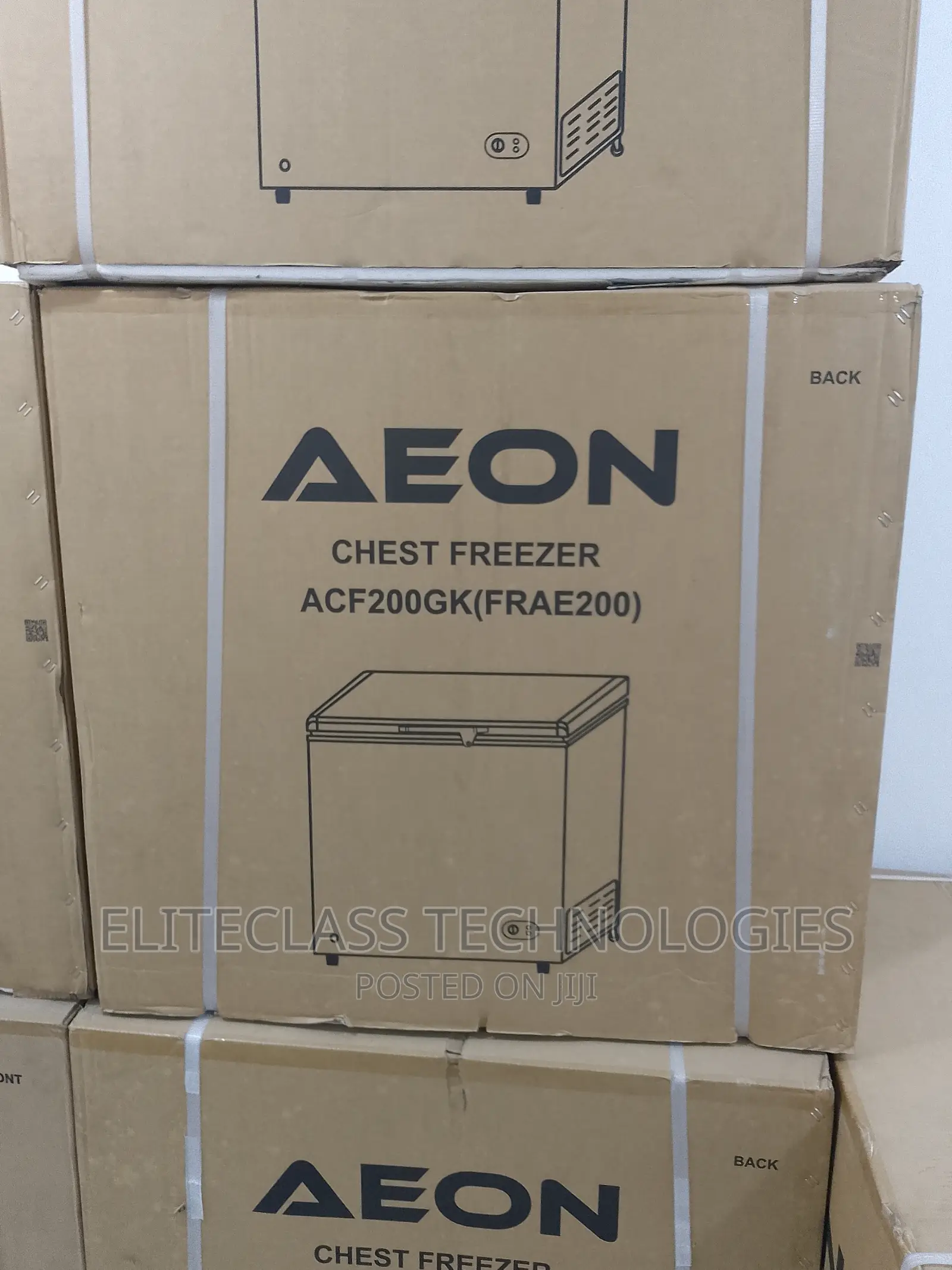 Aeon New ACF200GK 202 Litre Chest Freezer R600a- Grey Colour