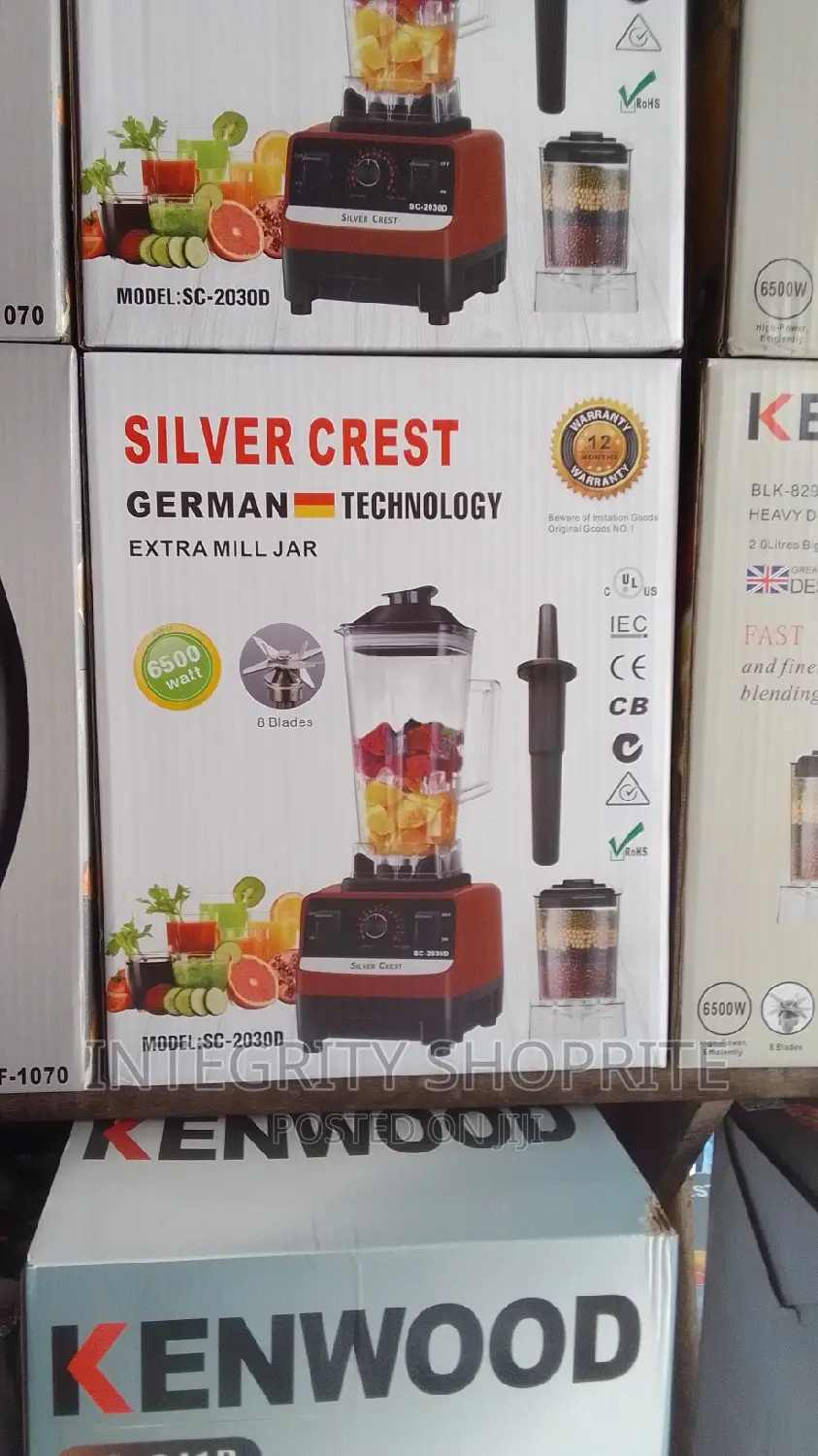 Silver Crest Blender With 2 Cup - 5500W - 2litres .