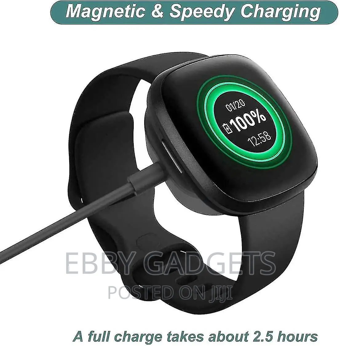 Charger for Fitbit Sense Versa 3 - Replacement Magnetic Do