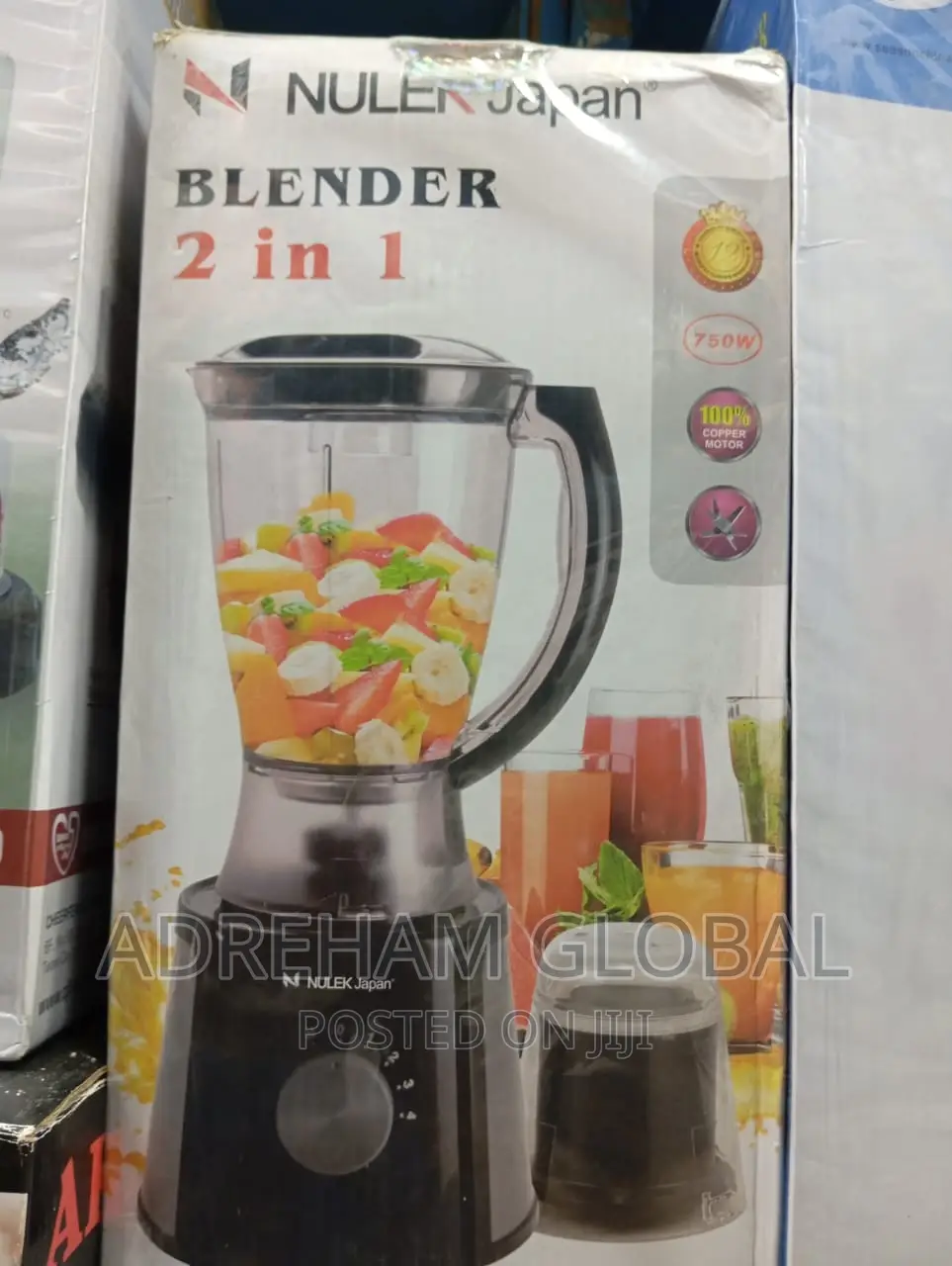 Nulek Japan 2in 1 Blender, 750watts 