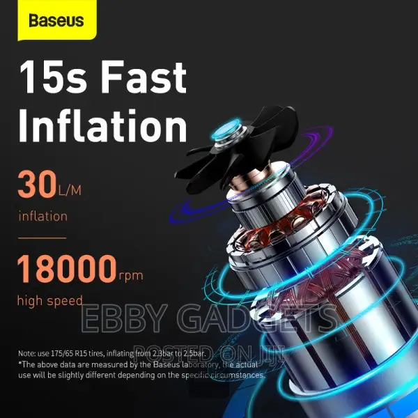 Baseus Super Mini Inflator Pump Air Compressor Portable Hand
