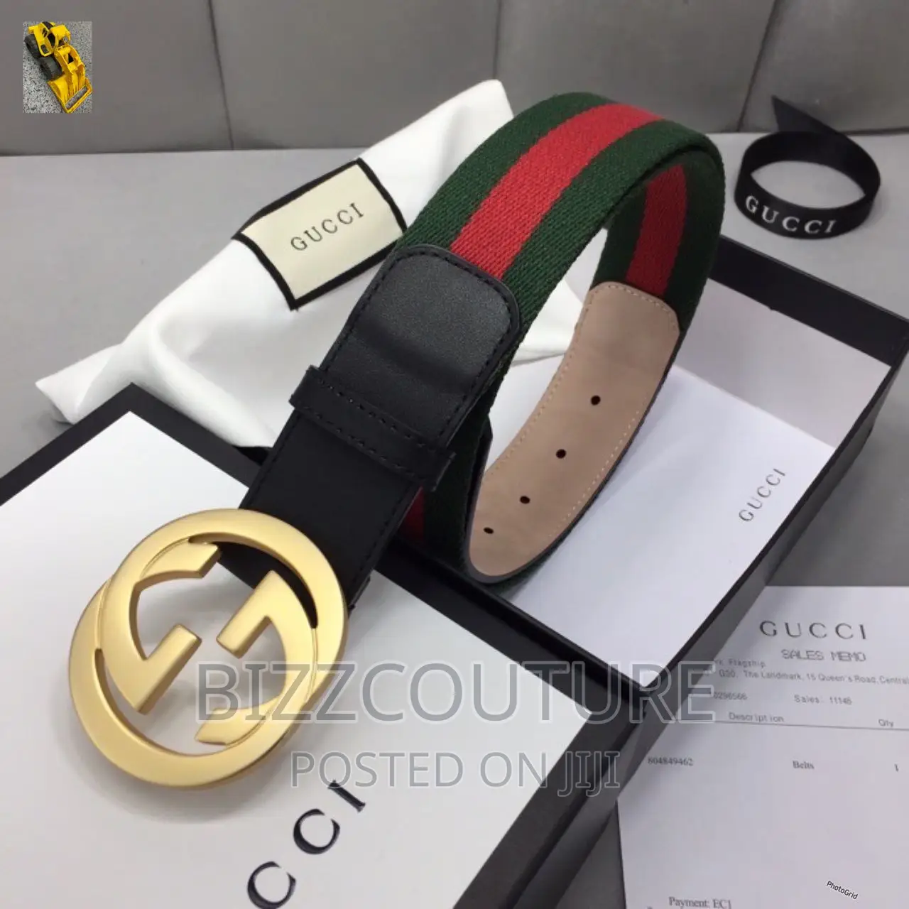 Original GUCCI Leather Belts Available in Store