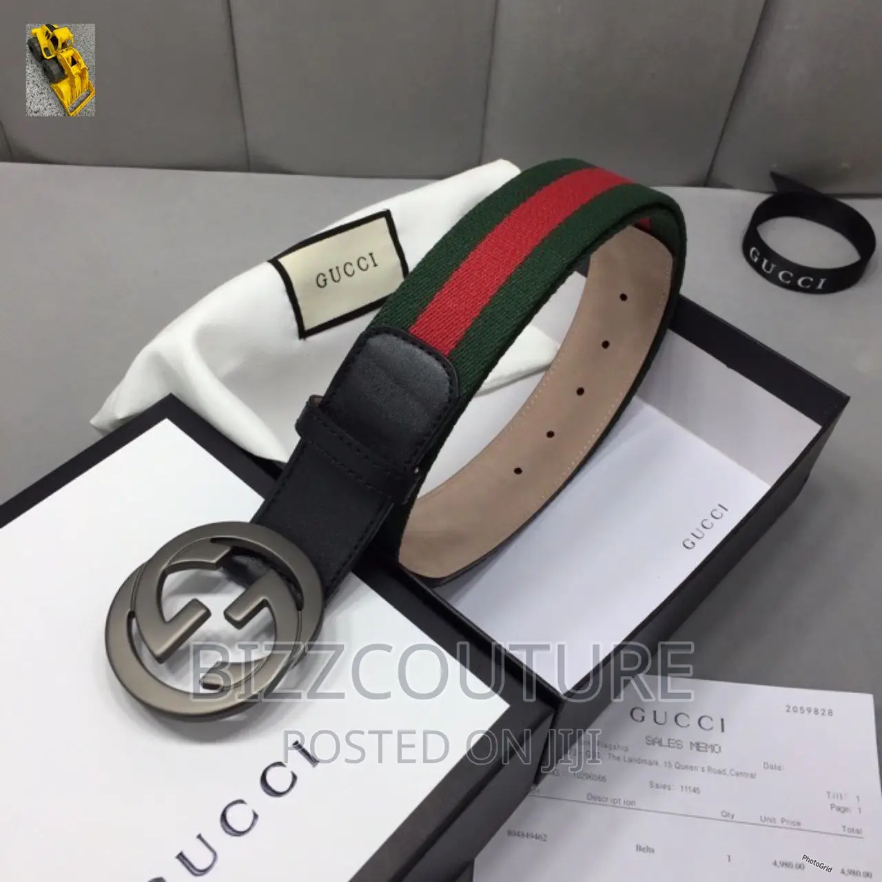 Original GUCCI Leather Belts Available in Store