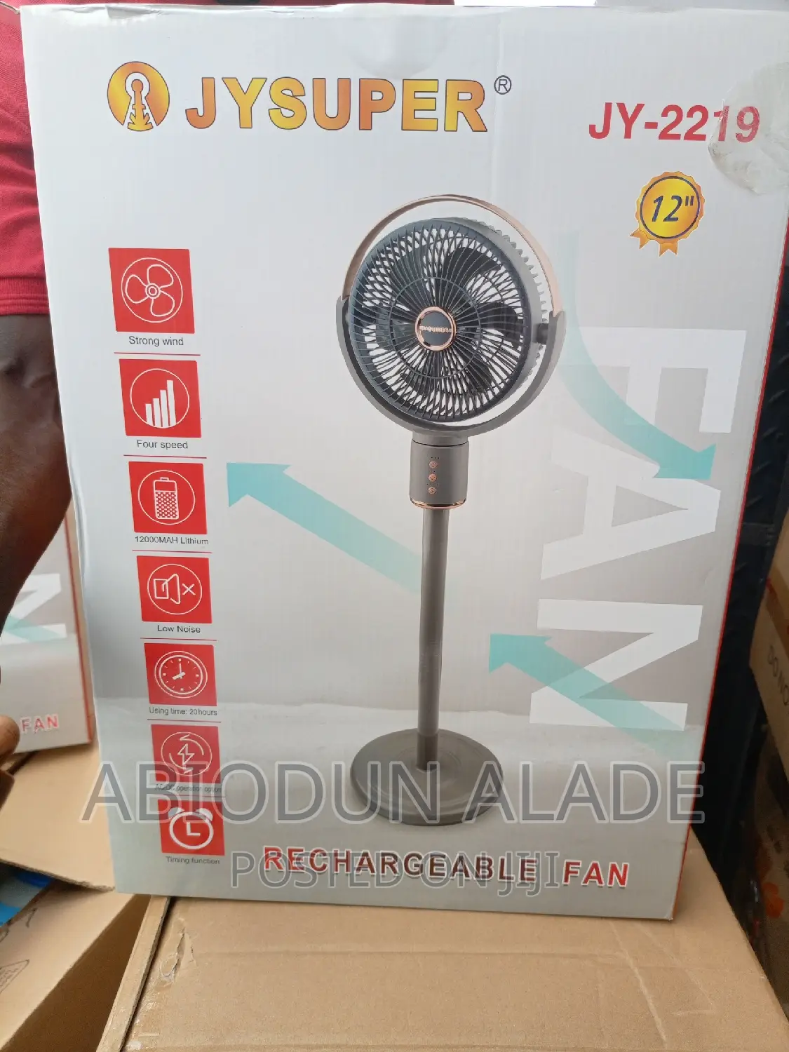 12,000mah Lithium Rechargeable Fan
