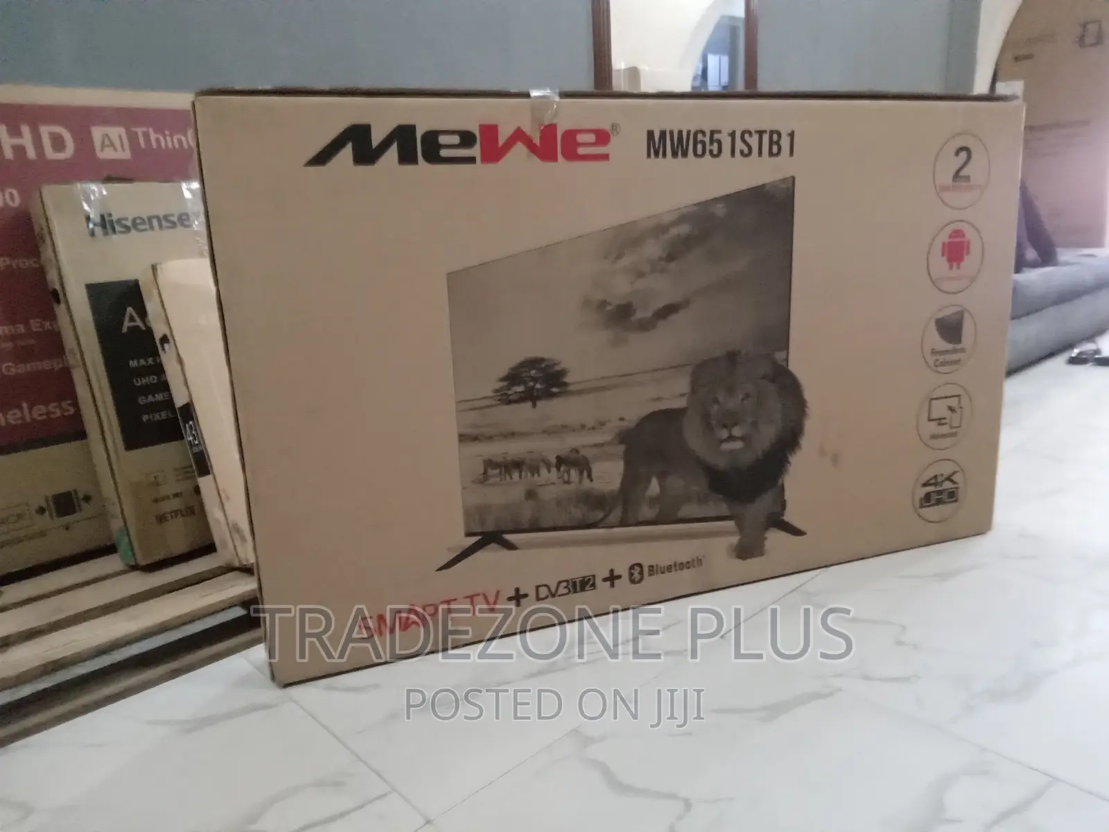New in 65'' Mewe Smart Tv+Bluetooth+Youtube