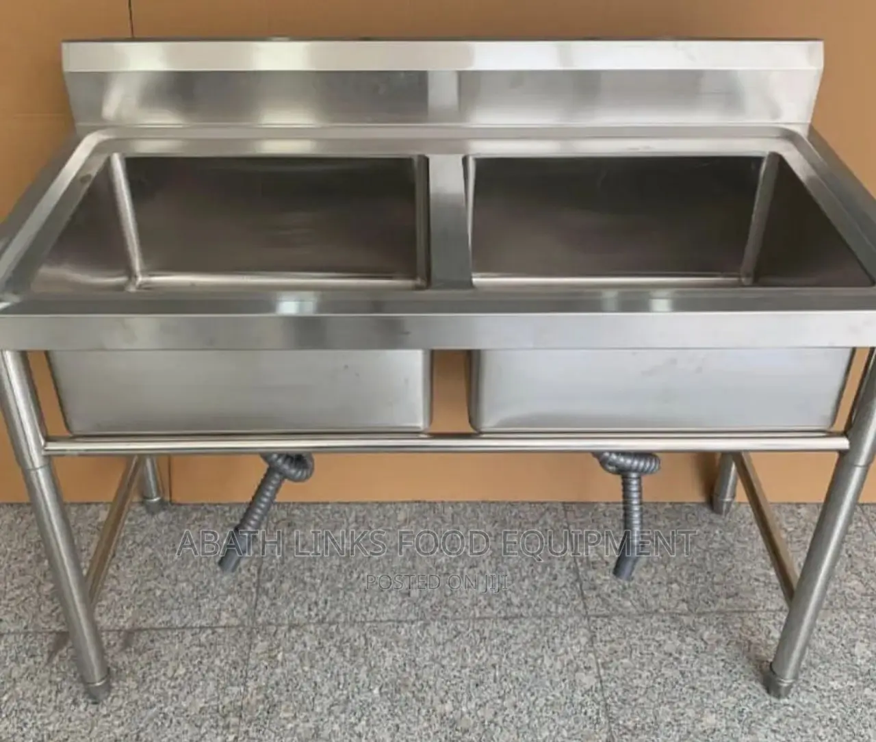 Commercial Washing Sink 2 Bowls