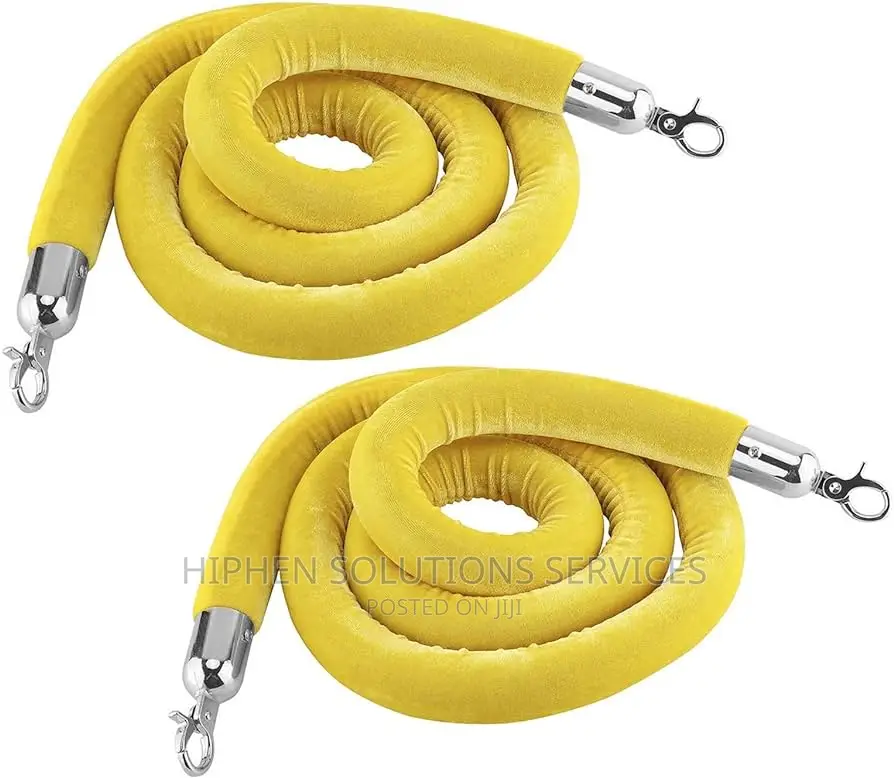 Queue Barrier Rope Red Black For Posts Stands 2meters