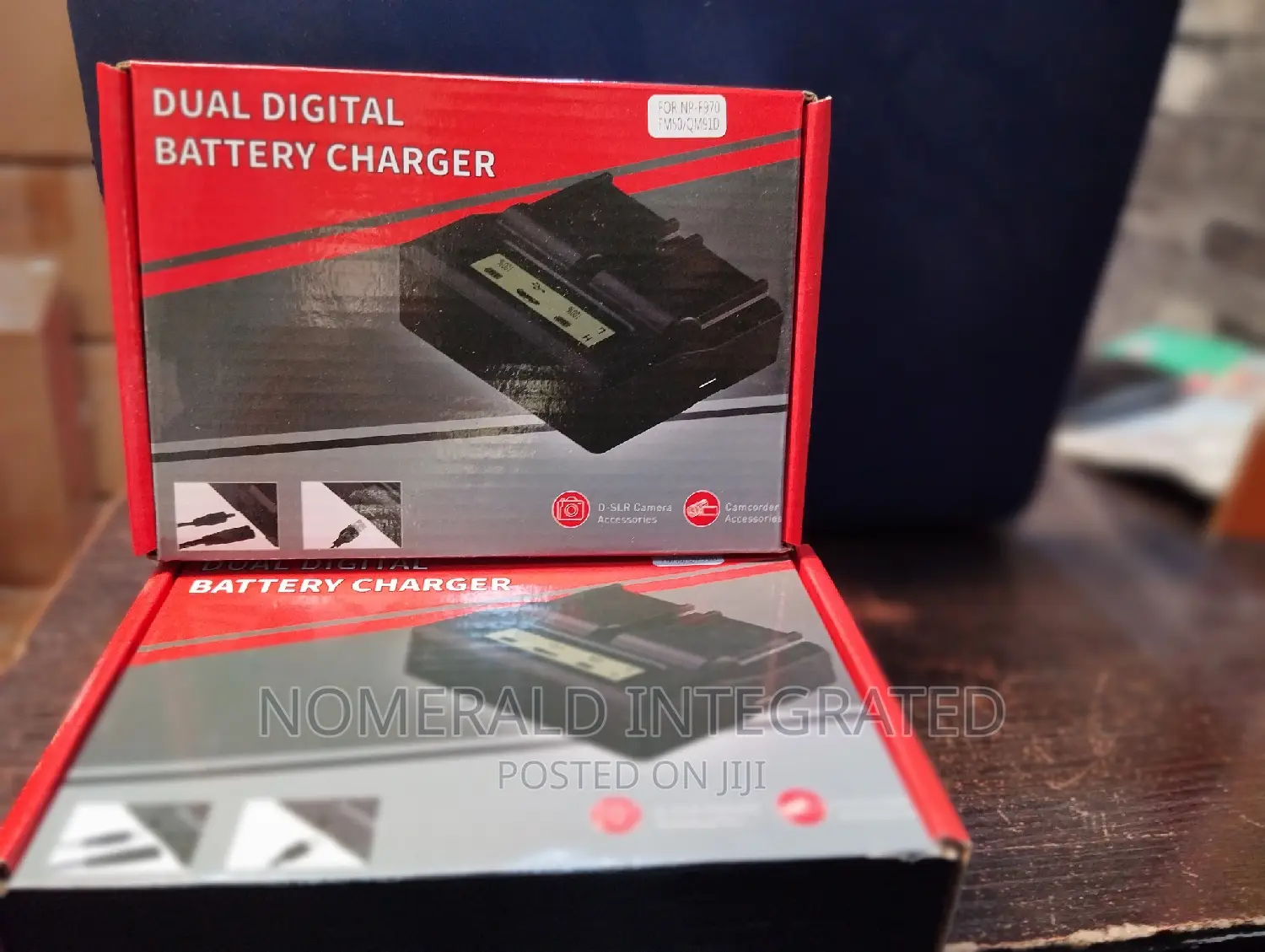 Dual Led Light Battery Charger
