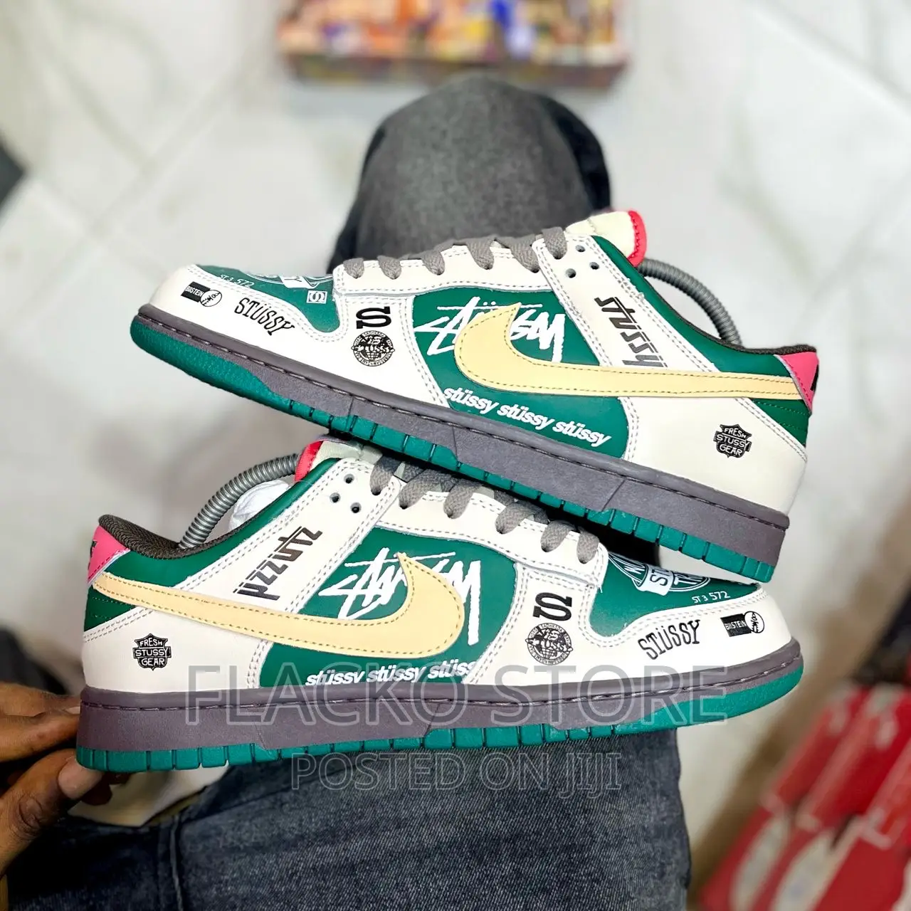 Original Nike Dunk Low Stussy Beamers Sneakers