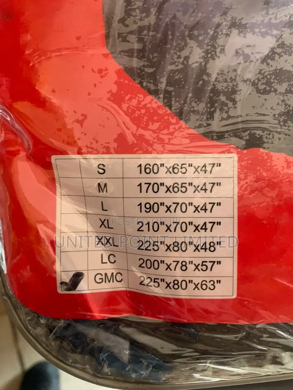 Waterproof Car Cover Double Layer Sizes