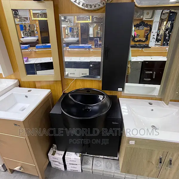 England Black Vanity Cabinet With Led Light