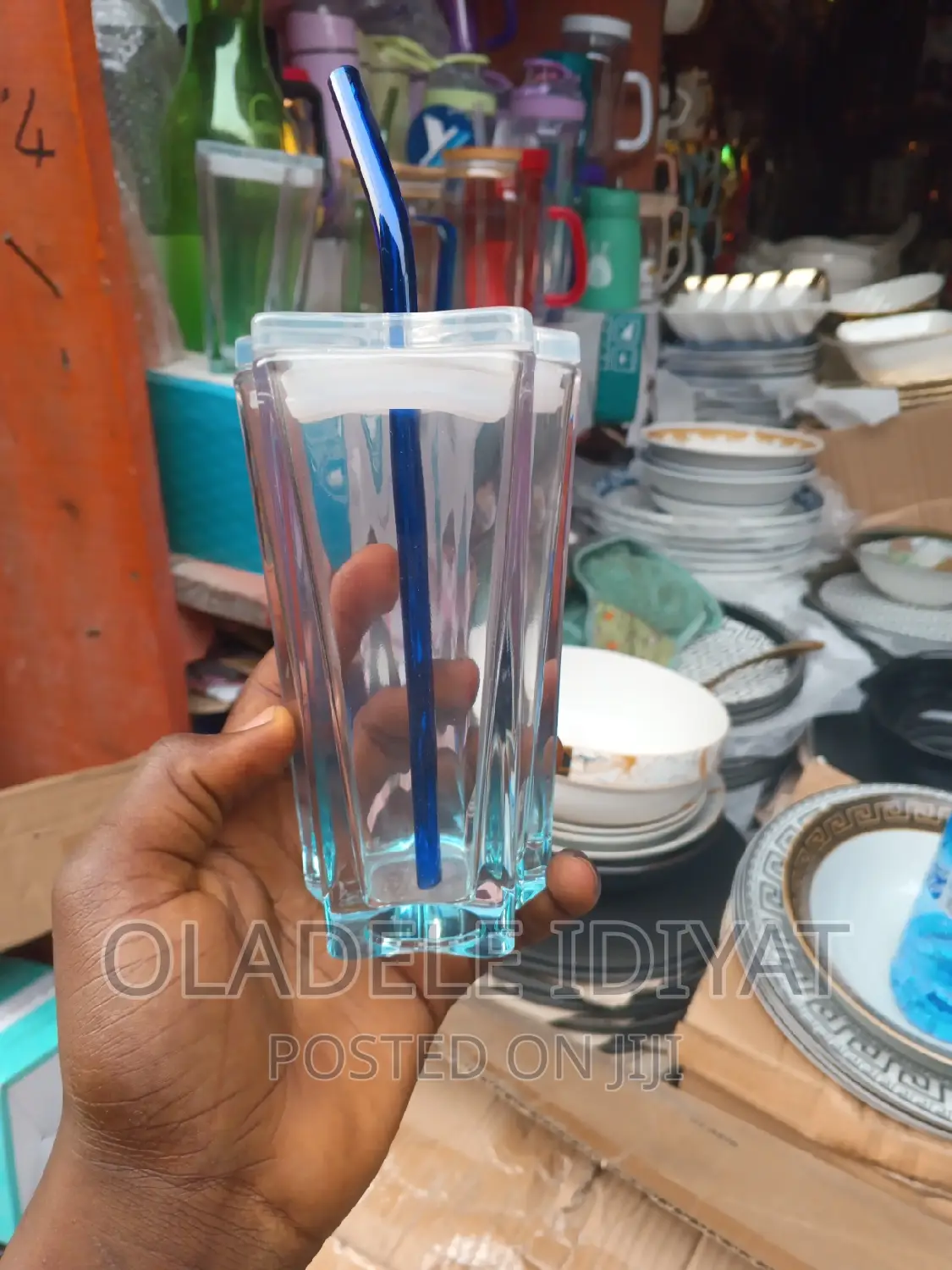 Quality Cup With Straw and a Wooden Cover