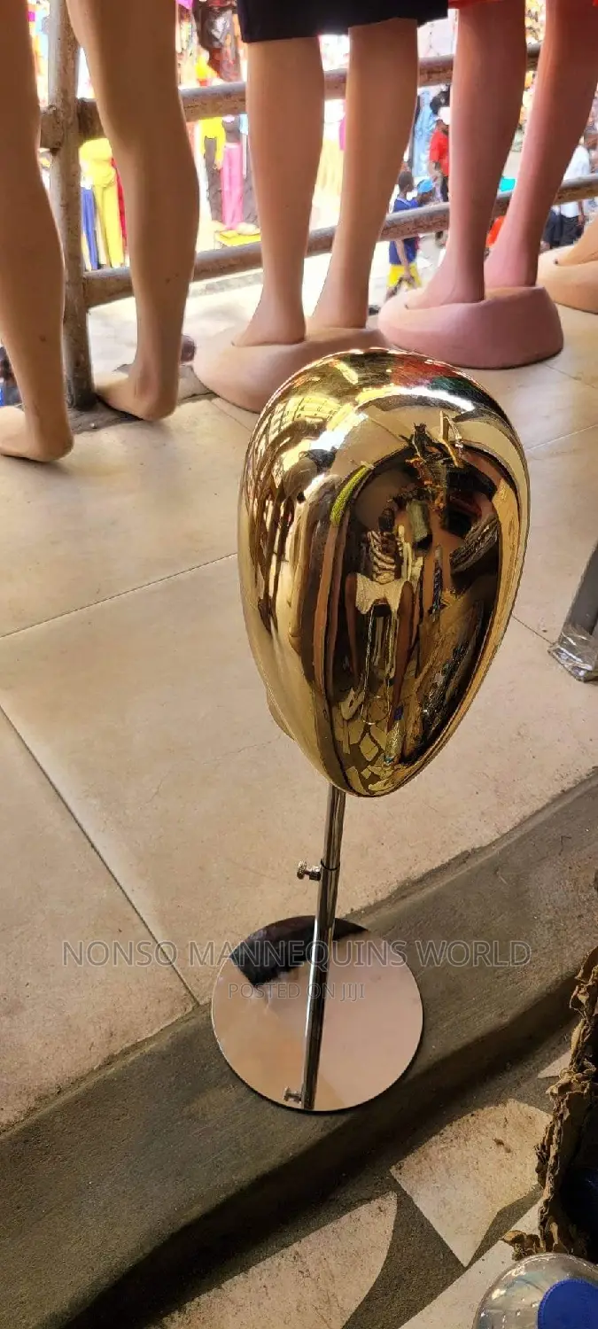 Male Gold Colour Caps/Hats Display Mannequin Head