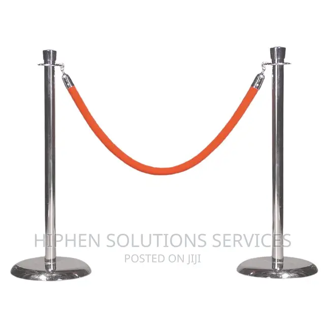 Queue Barrier Rope Red Black For Posts Stands
