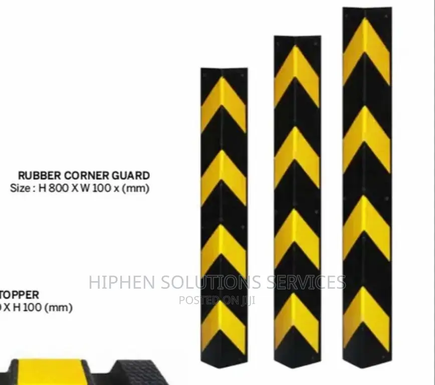 Rubber Wal Protector With Chevron L 80cm*8mm