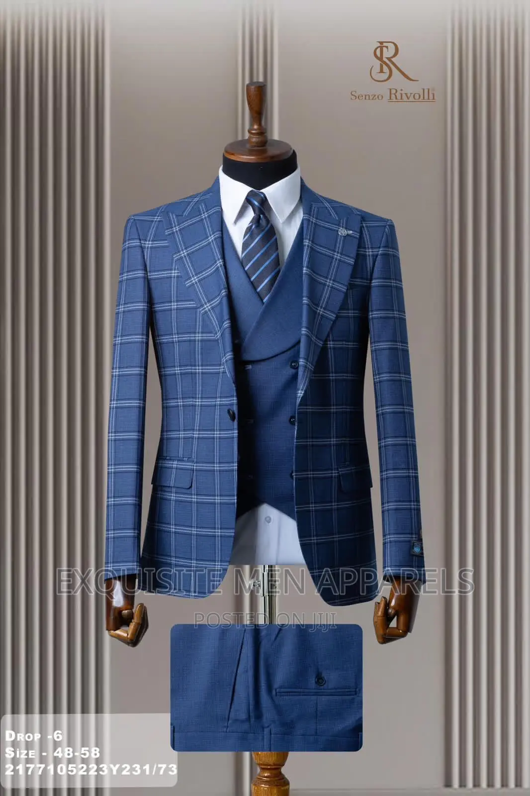 Quality Turkish Bespoke Checkered Men’S Suit
