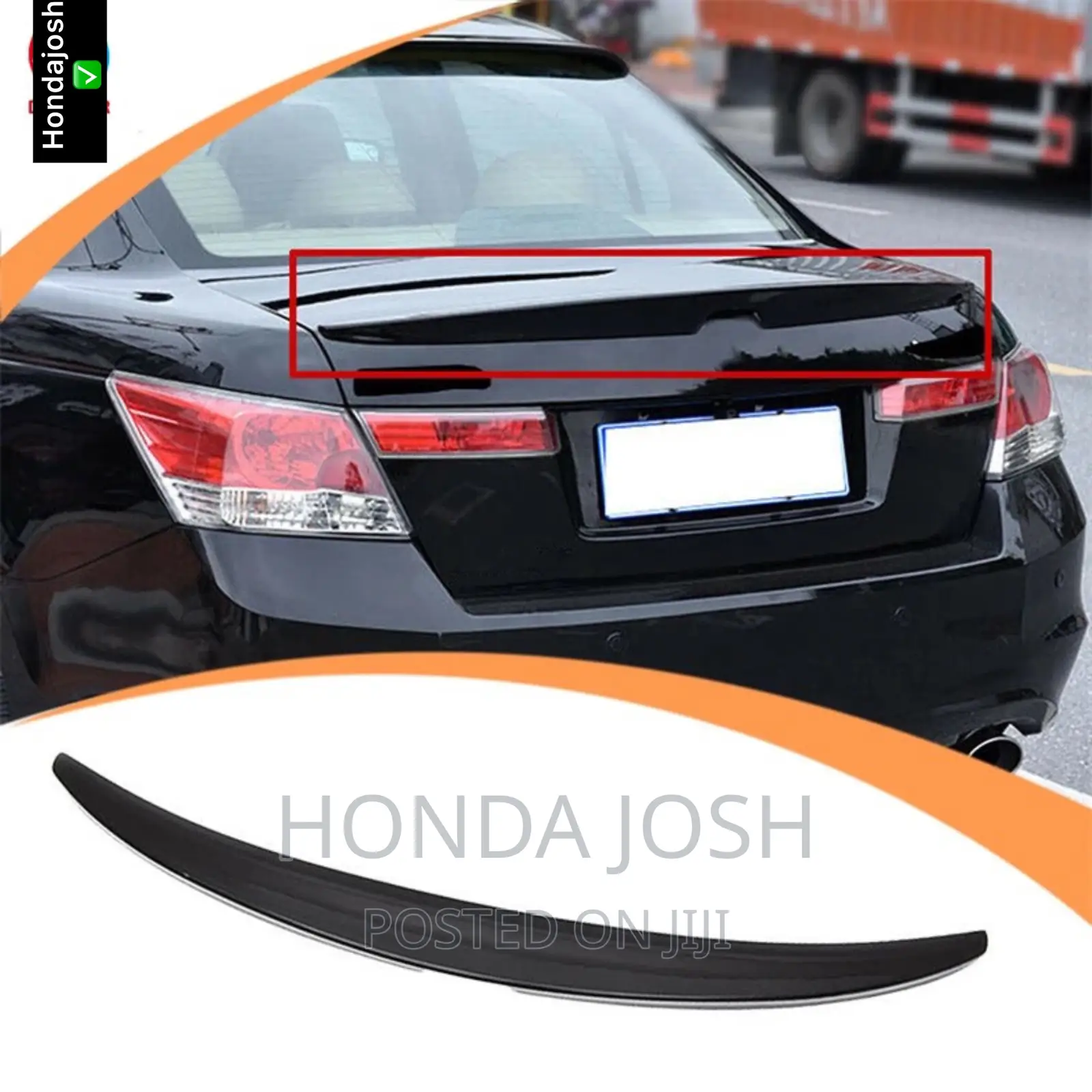 Boot Spoiler(Trunk Garnish)For 2008-2012 Model Honda Accord