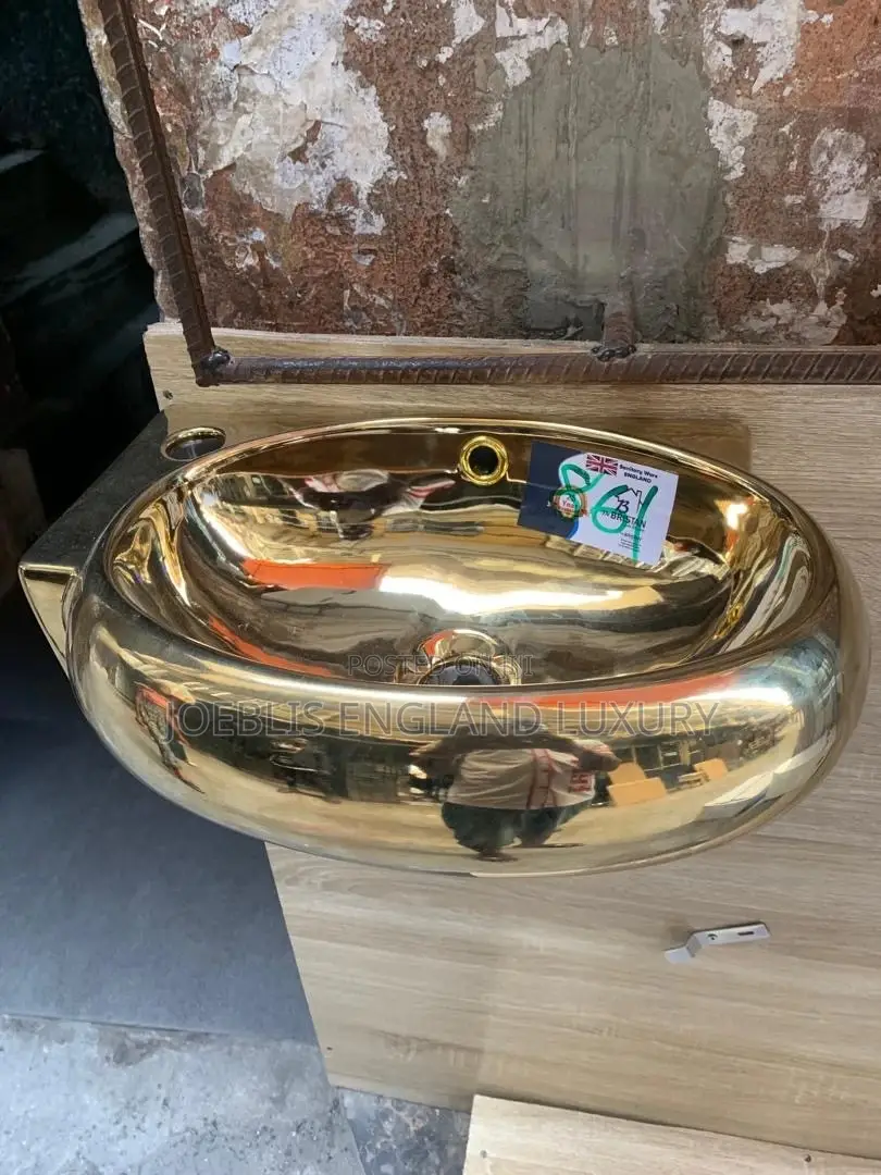 Gold Wall Hung Wash Hand Basin