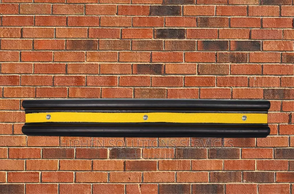 Black,Yellow Rubber Wall Guards, For Road Safety