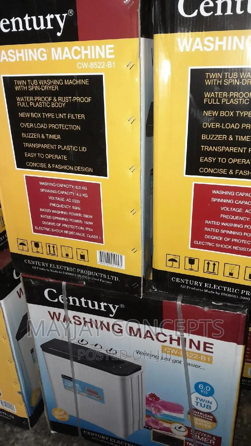 6kg Century Double Washing Machine And Dryers