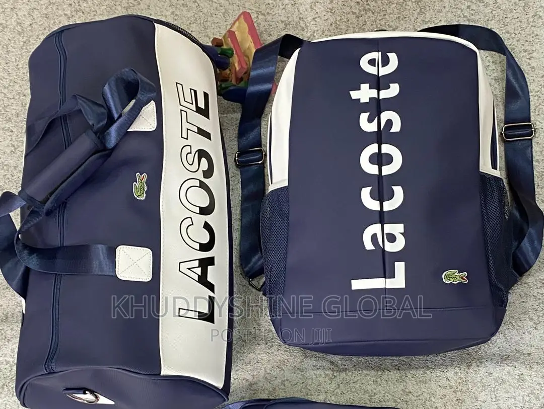 2 Sets Lacoste Original Duffle Bags and Backpacks Unpeeled
