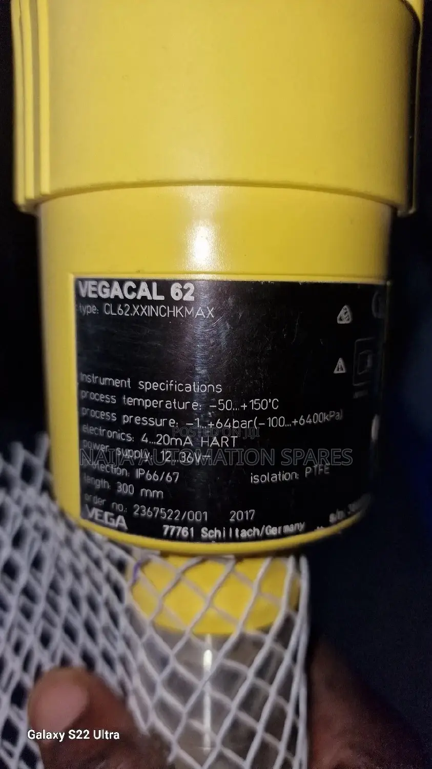 VEGACAP 62 CL62XXINCHKMAX Rod Probe Cl62xxinchkmax