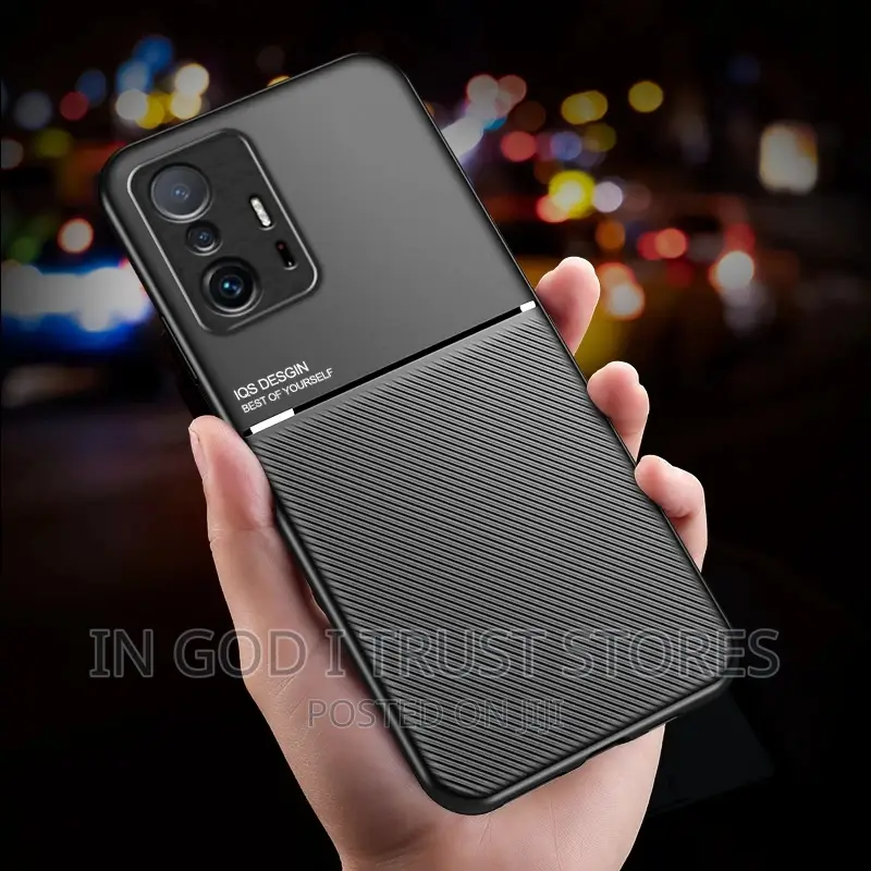 For Xiaomi 11t Pro Case Leather Magnetic Car Kickstand