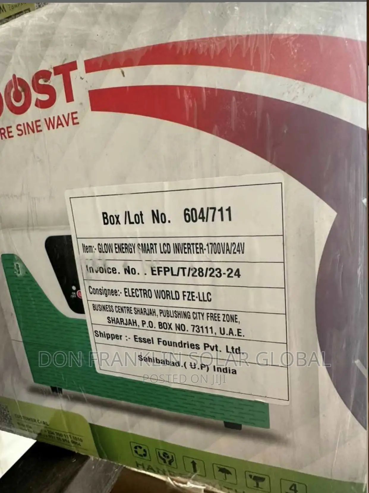 1.7kva/24v Glow Energy Pure Sine Wave Solar Inverter