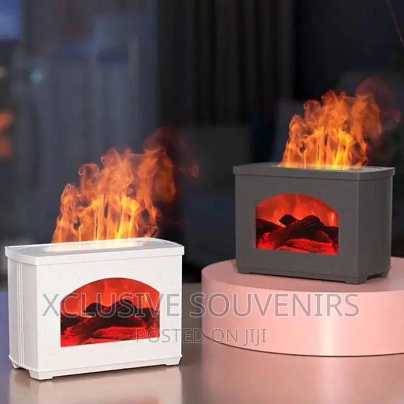 Ultrasonic LED Fireplace Aromatherapy Humidifier