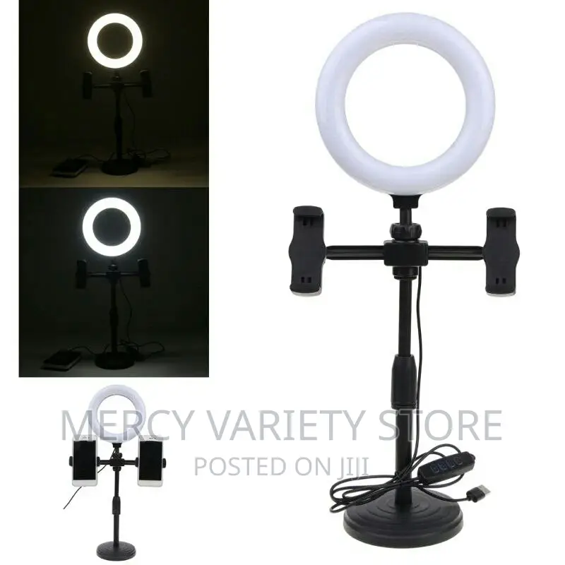 Mobile Phone Holder With Selfie Ring Light