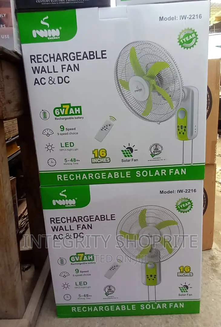 Iwin ENERGY Rechargeable Table Fan