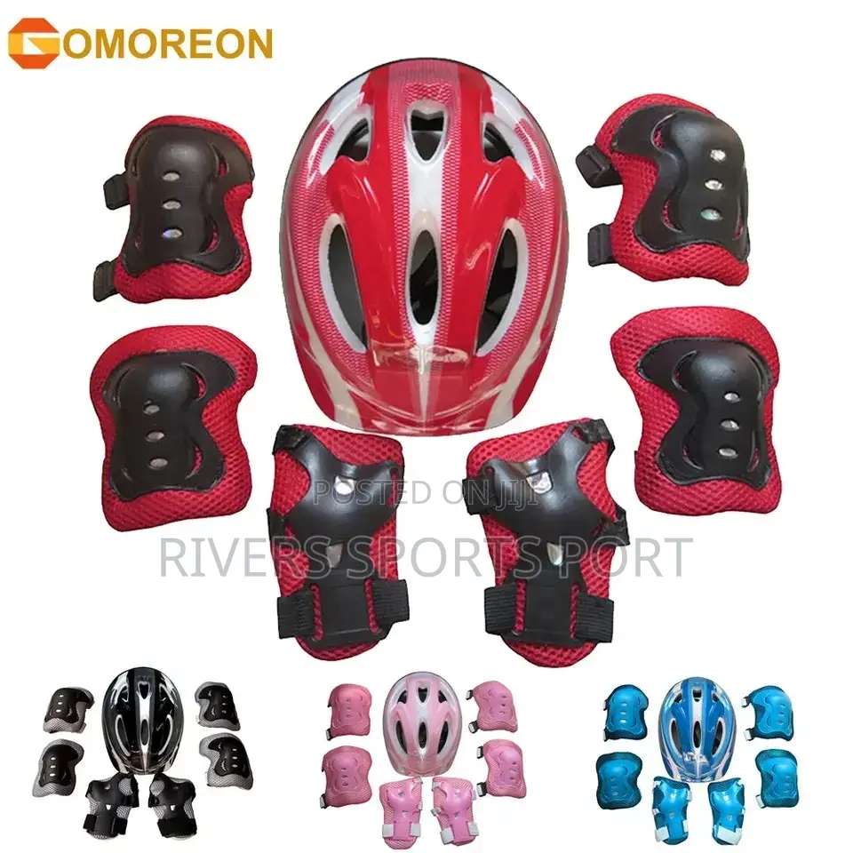 Kids Protection Gear Helmet, 2knee Pad, 2elbow Pad,2palm Pad