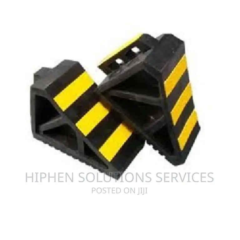 Black Wheel Stopper, For Road Safety