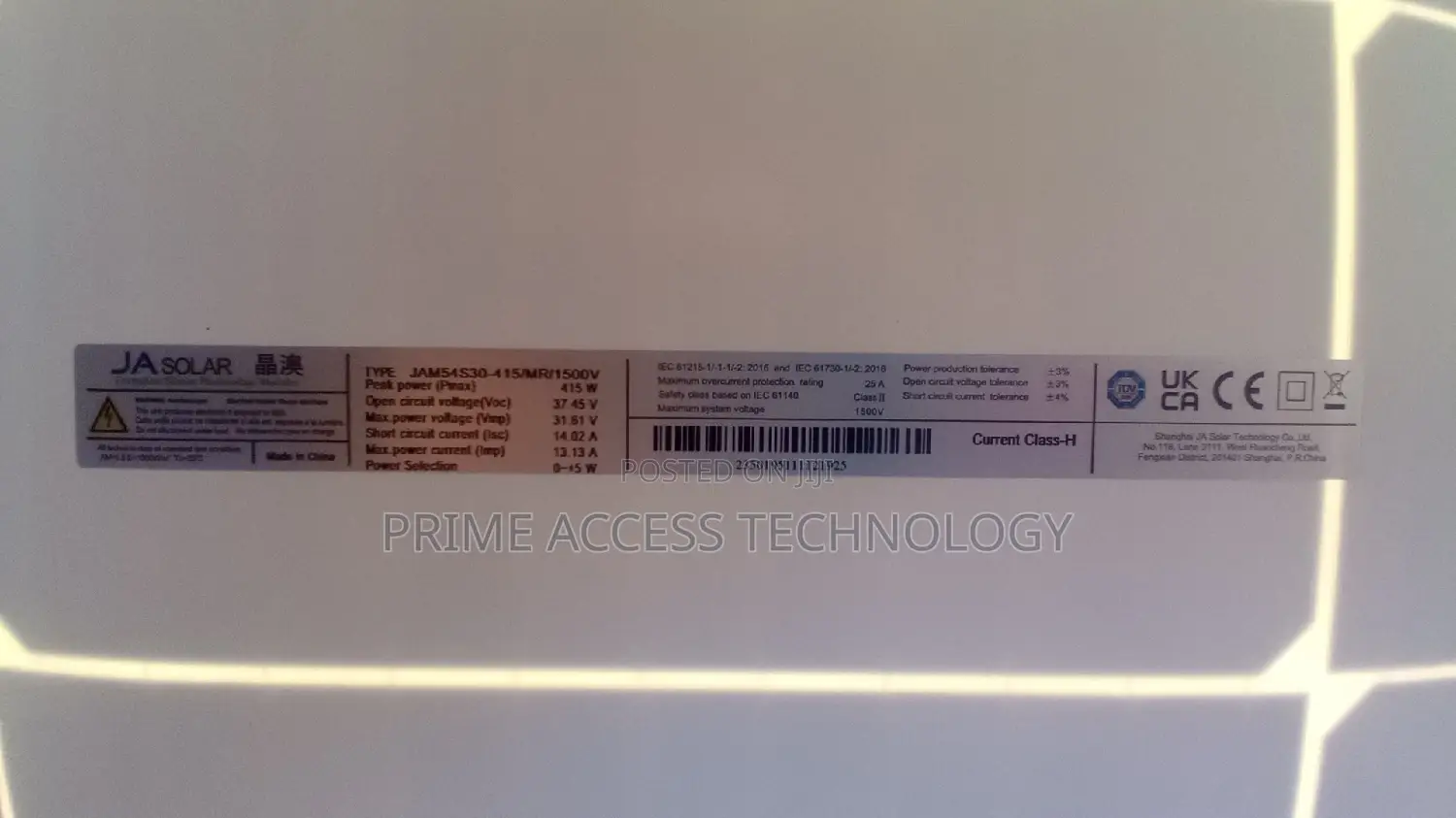 415watts Half Cult JA Solar Panel