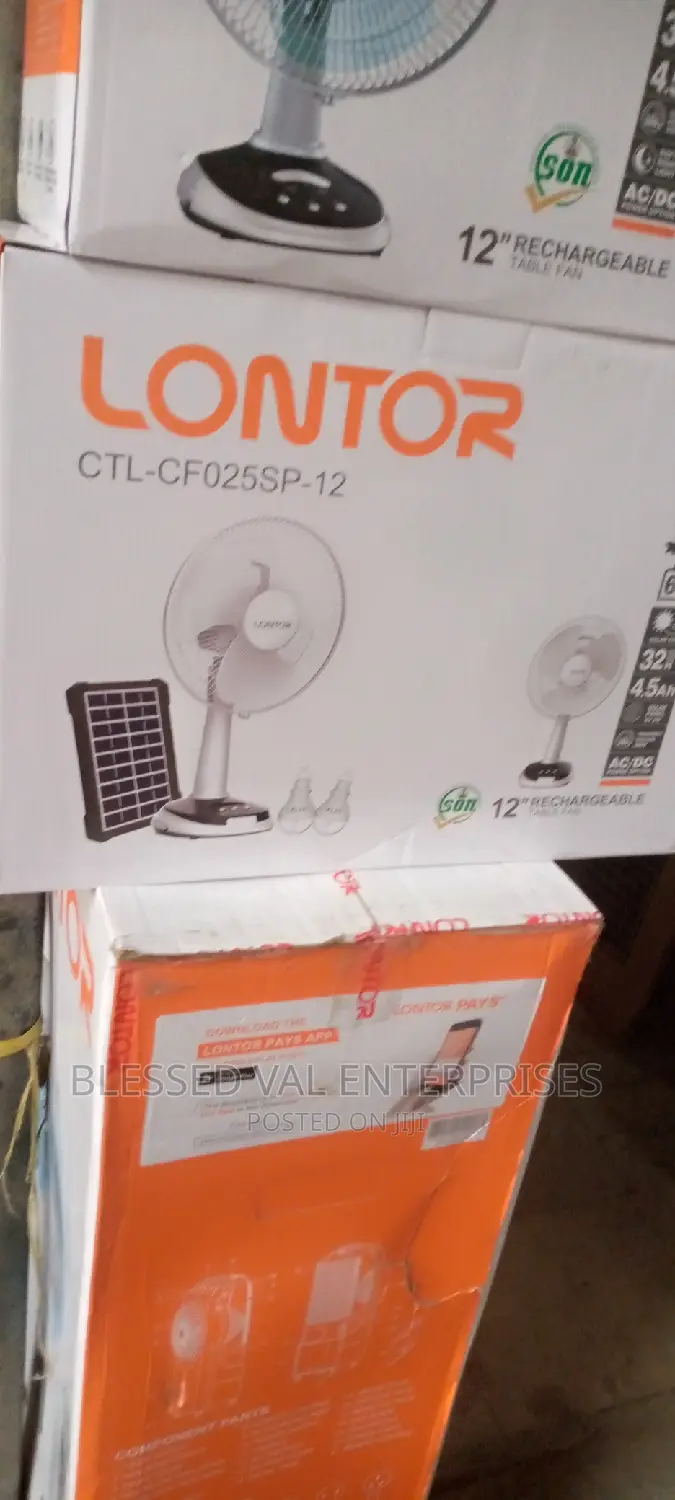 12 Inches Lontor Rechargeable Table Fan