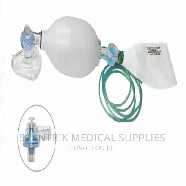 White Silicon Resuscitator Ambu Bag
