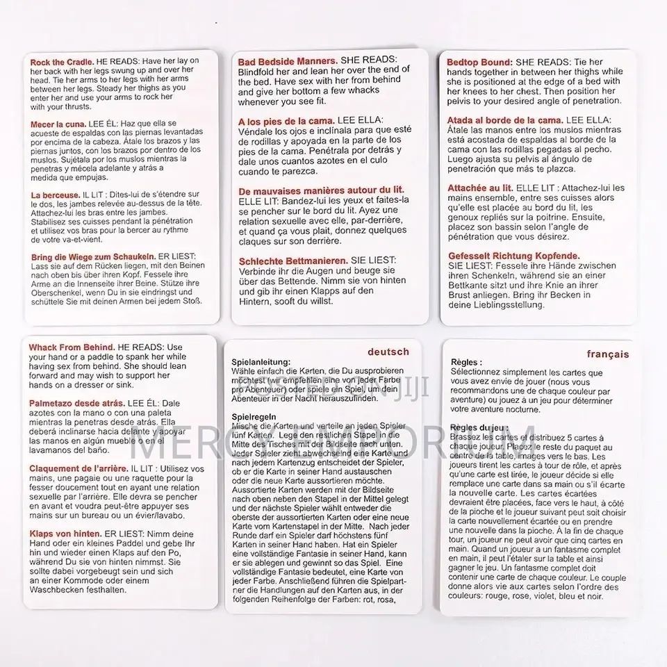 50 Position of Sex Bondage Couple Card Game