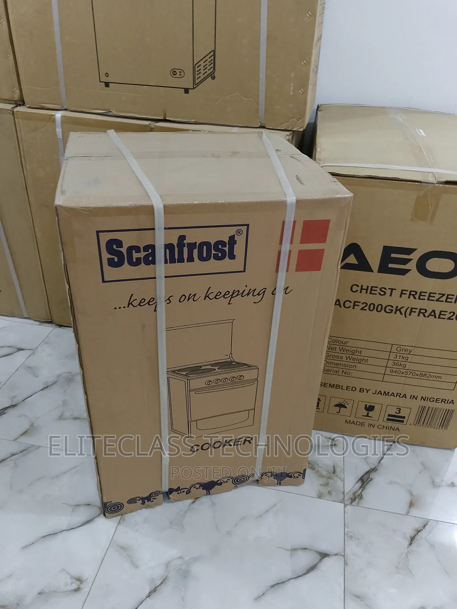 Scanfrost Oven With 4 Burner Gas Cooker CK 5400
