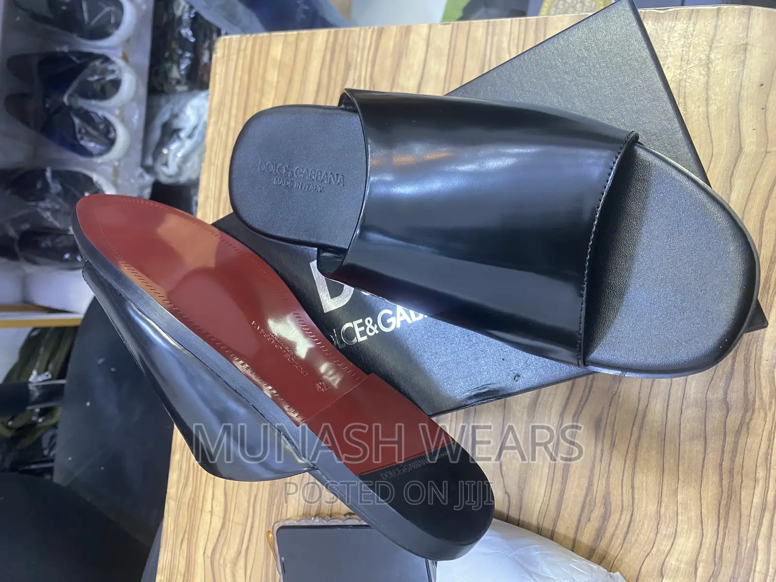 Italian D G Leather Slipers
