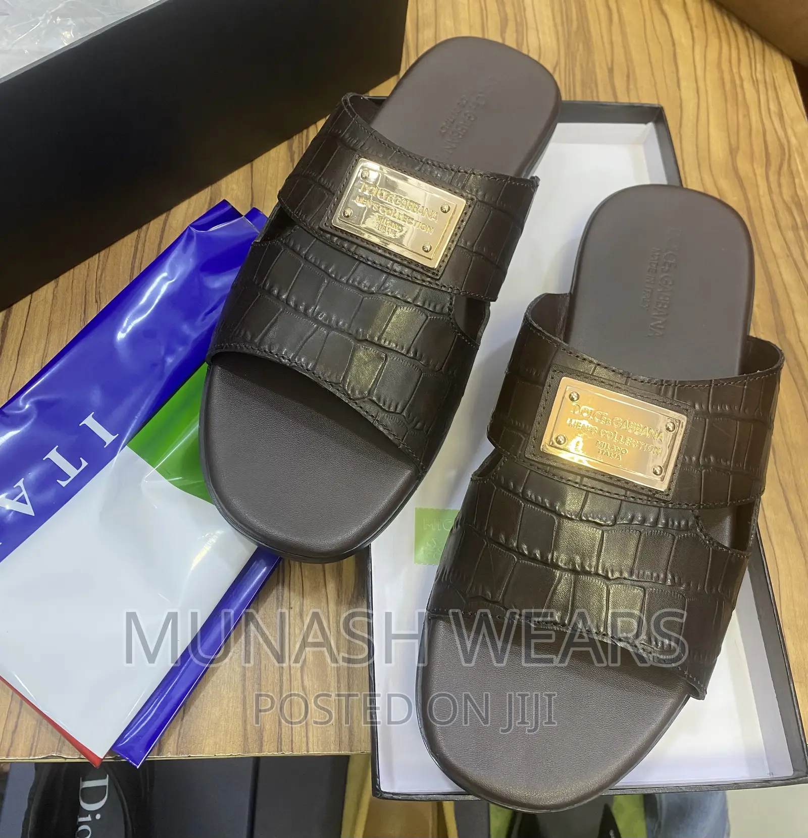 Original D G Leather Slipers