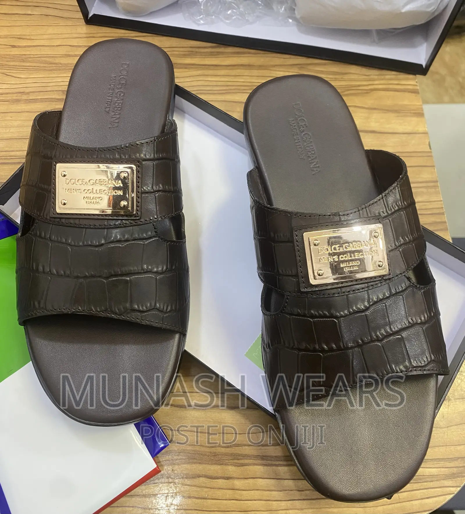 Original D G Leather Slipers