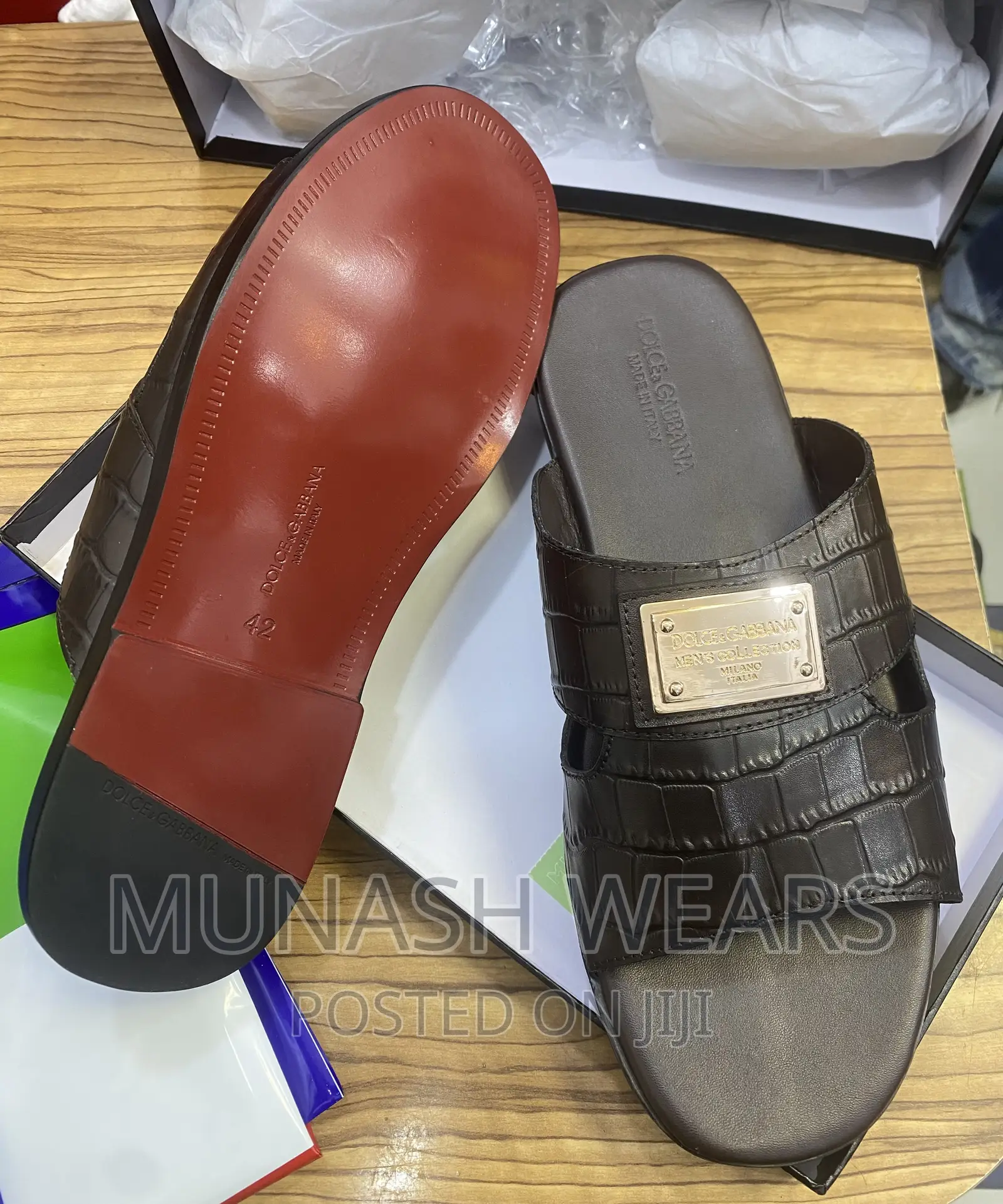 Original D G Leather Slipers
